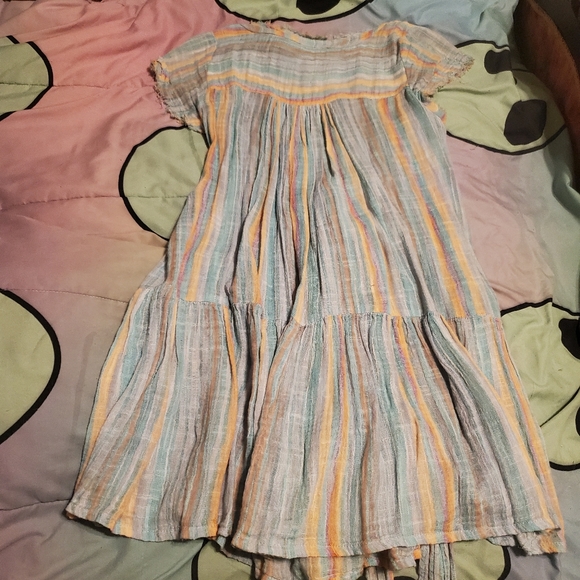 Free People Wrap Dress Striped - Picture 8 of 8